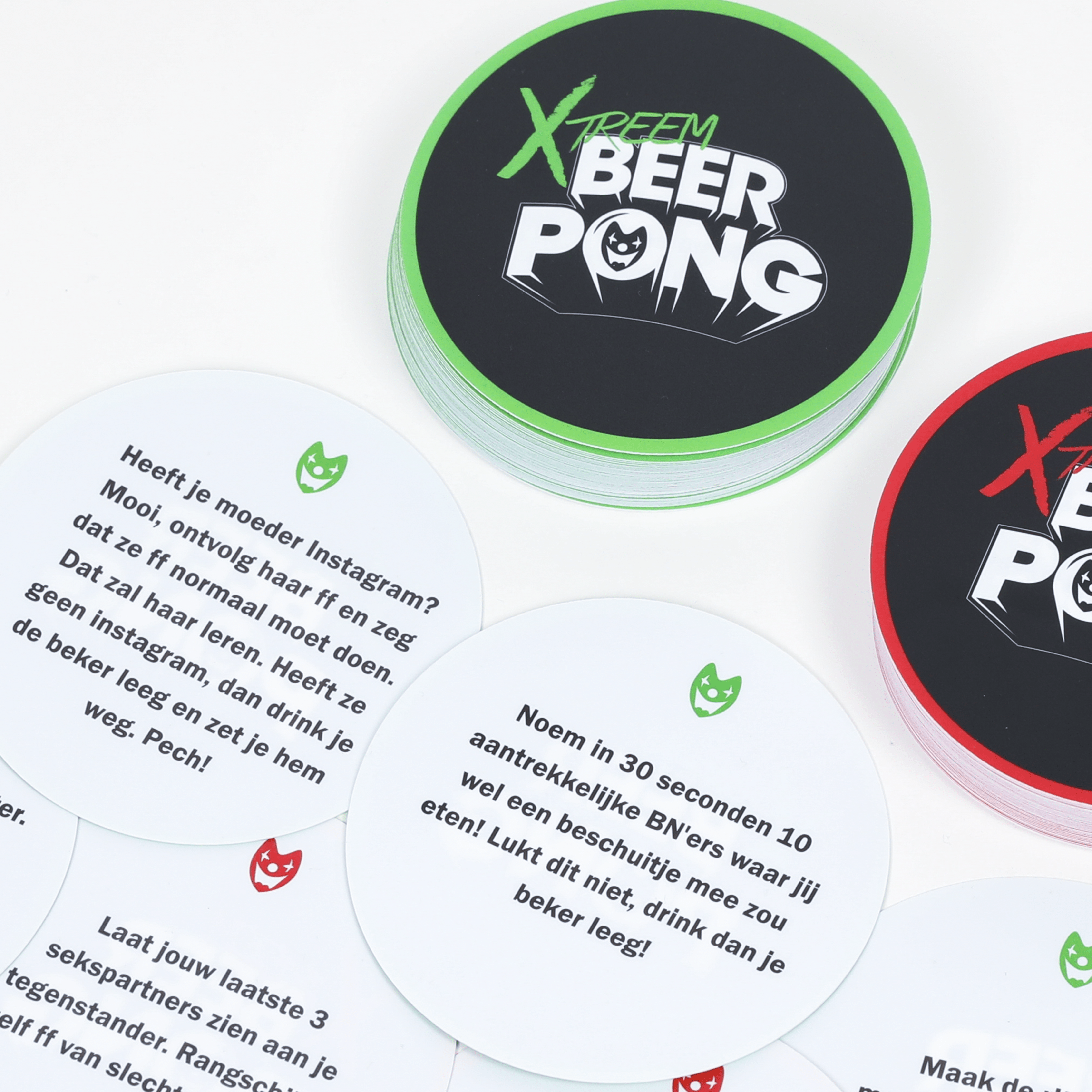 opdracht kaart van het drankspel xtreem beerpong